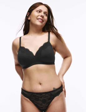 Jasmine Lace Non Wired Post Surgery Bra (A-E) Black female - M&S - FashionsVida