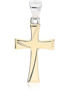 Croce uomo in Oro Giallo e Bianco GL-SON156693