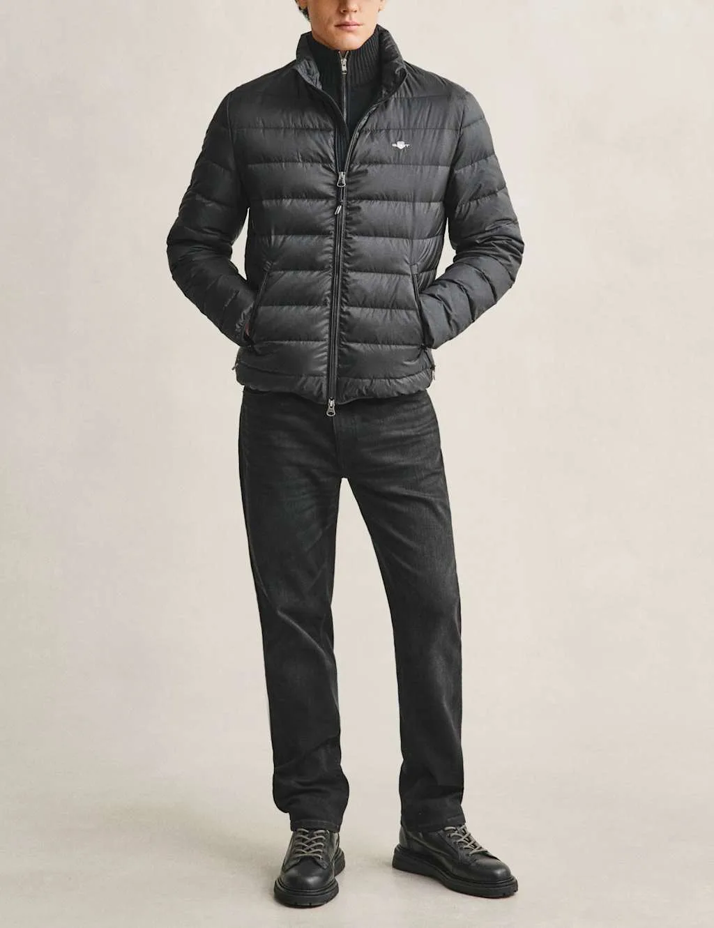 Lightweight Puffer Jacket Black male - Gant - FashionsVida