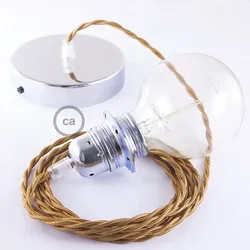 Cables Lampe Suspendue Pendel Pour Abat-jour Tm22 50 Cm Whiskey / Chrome Plated One Size