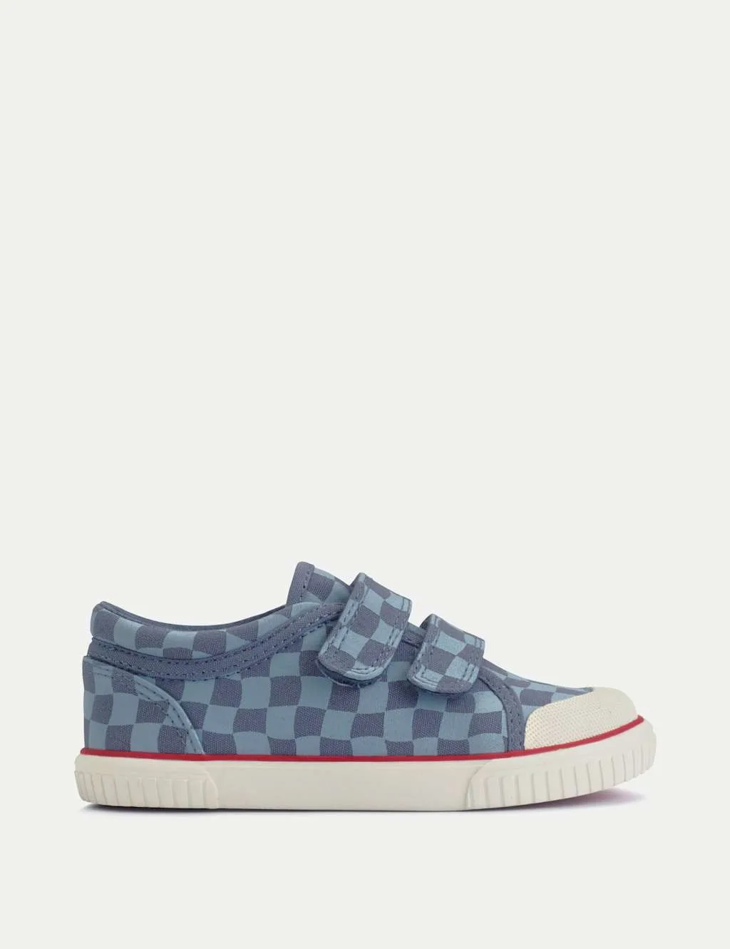 Canvas Checked Riptape Trainers (6 Small - 3 Large) Denim male - Start-Rite - FashionsVida