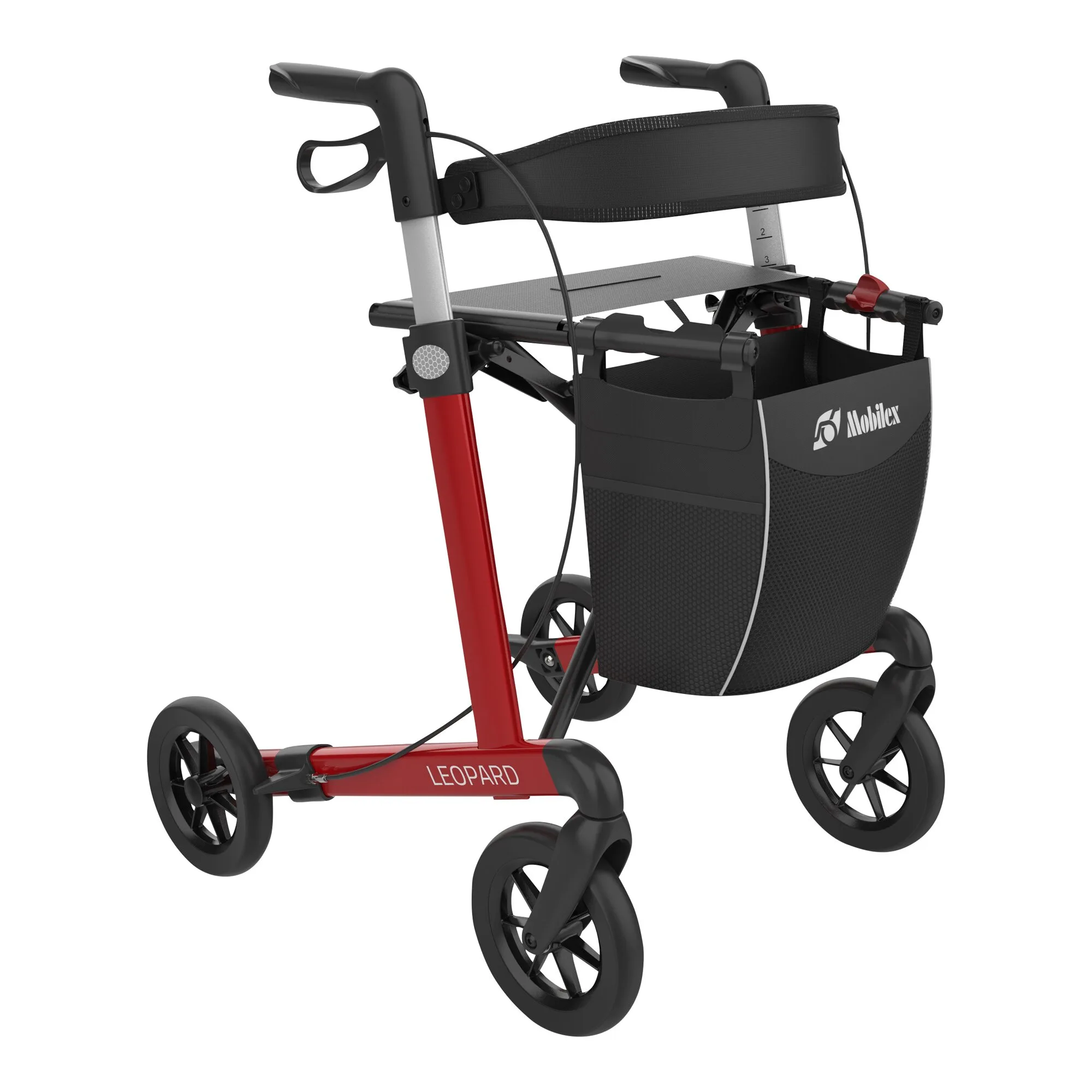 Rollator "Leopard“ rot schwarz - Mobilex - FashionsVida