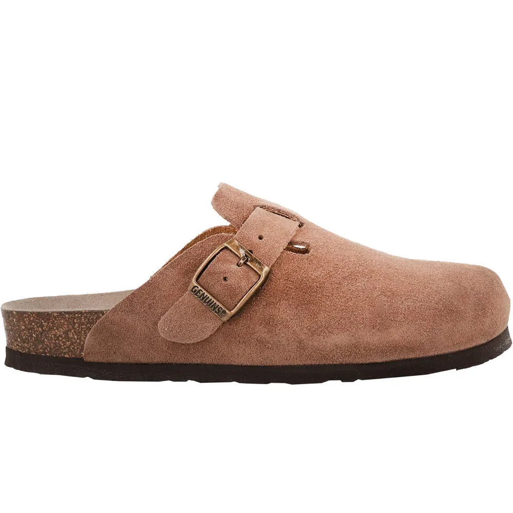 Riva velour zueco mujer Marron (36) - Genuins - FashionsVida