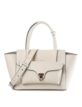 Borsa media in pelle Double Beat