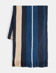 M&S Striped Scarf Blue Mix male