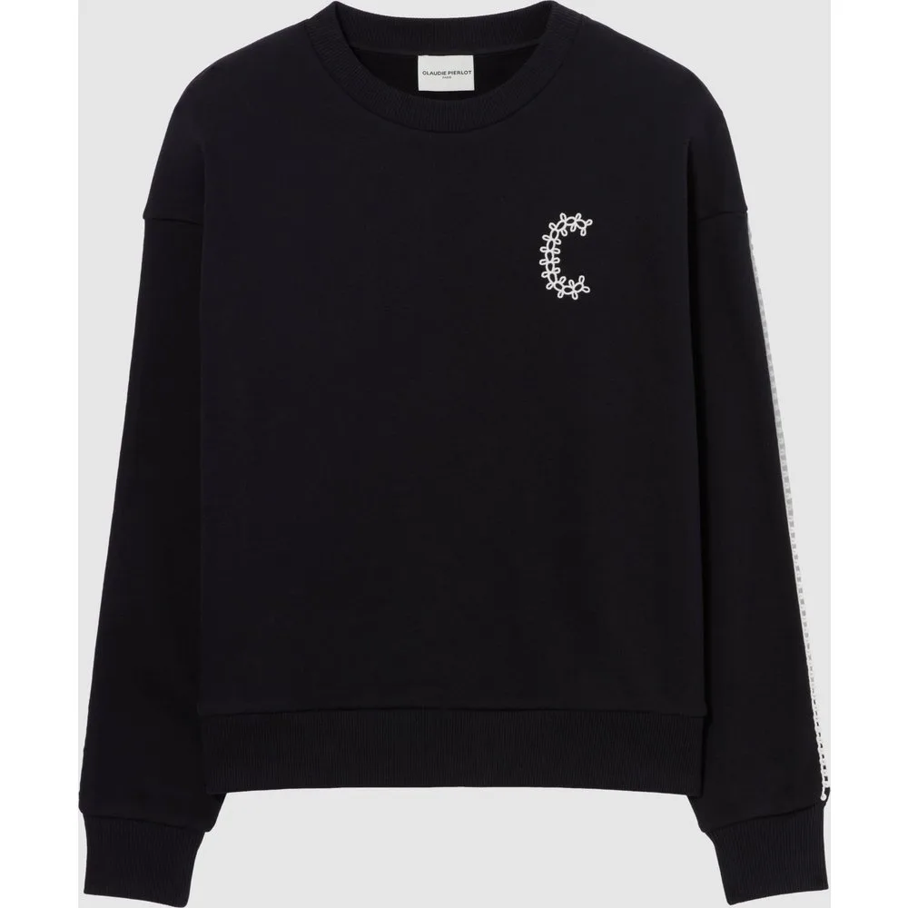 Sudadera de mujer corte holgado algodón orgánico bordado c - CLAUDIE PIERLOT - FashionsVida