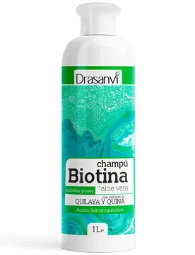 Shampoo Per Capelli Grassi Con Biotina E Aloe Vera 1l Multicolour