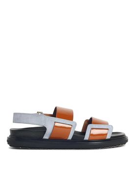 Sandali Fussbett in pelle azzurra