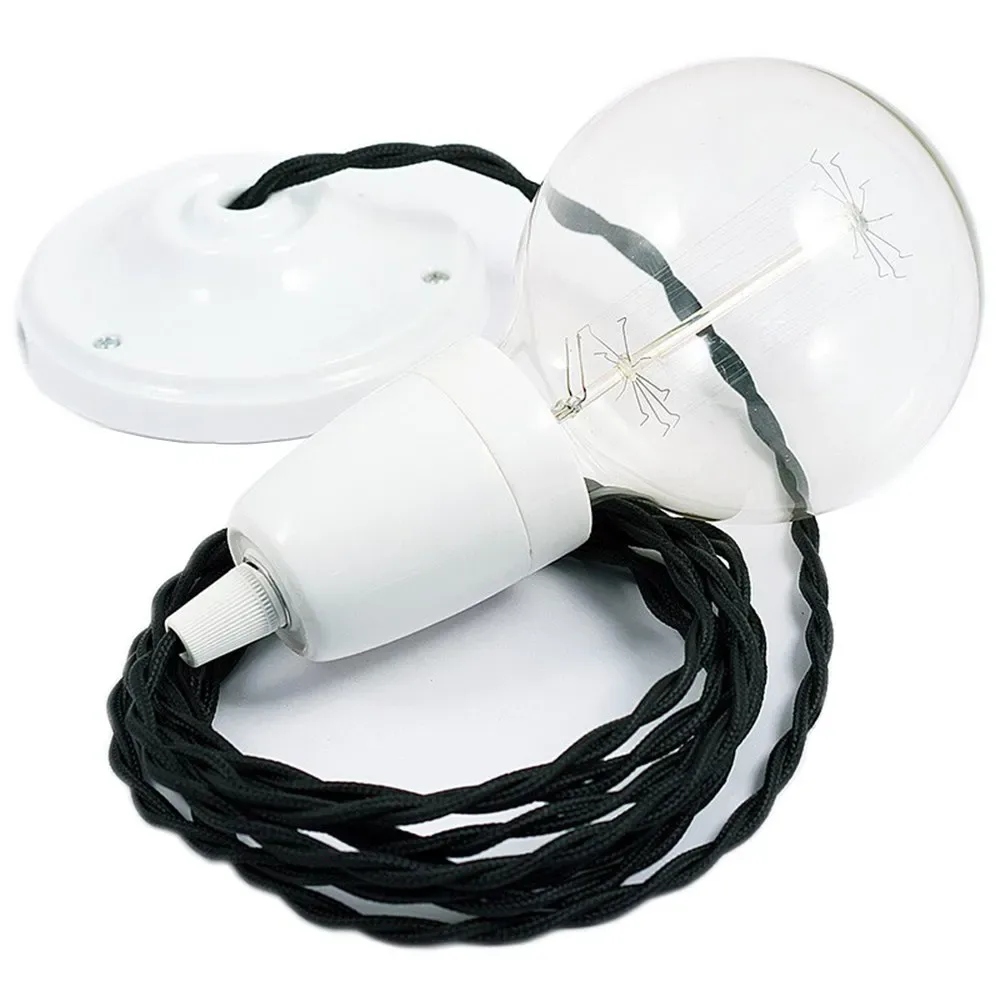 Cables Suspension Luminaire Tm04 50 Cm Black / White One Size - Creative - FashionsVida