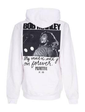 Felpa Cappuccio Uomo Forever Hoodie X Bob Marley White