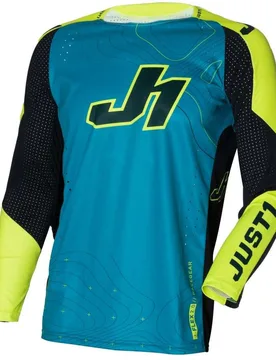 Maglia Moto Cross Enduro J-FLEX 2.0 Frontier Teal Nero taglia XL - JUST1 - FashionsVida