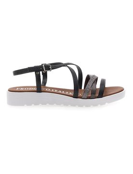 Sandali Neri con Multy Listini Made In Italy 8103 38