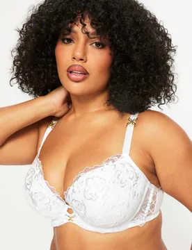 Floral Lace Wired Full Cup Bra (A-G) Ivory Mix female - Ann Summers - FashionsVida