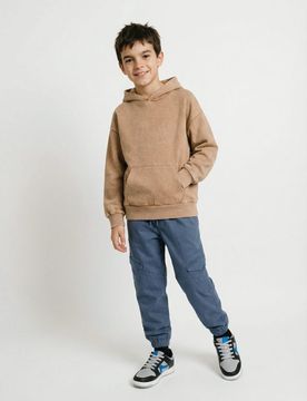 Felpa con effetto lavato - beige