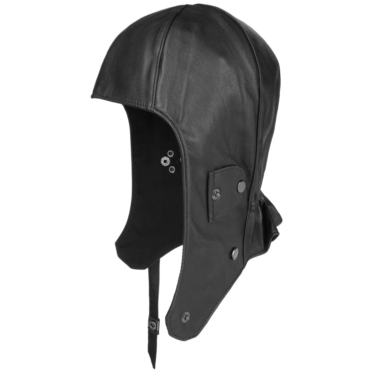 Nappa Leather Convertible Aviator Hat by - black - Female - Size: M (56-57 cm) - Lierys - FashionsVida