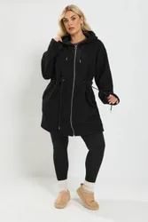 Women's Borg Tunic Fleece in Black Size: 22-24 - Black - Size: 22-24