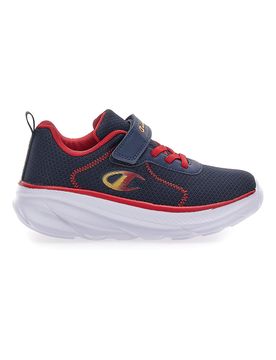 Sneakers blu e rosse con strappo HRO J B PS Low 31