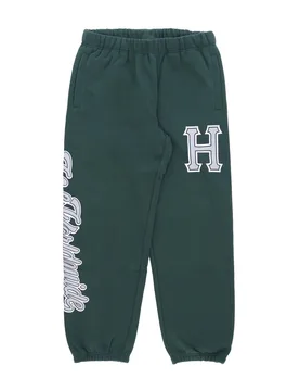 Pantalone Tuta Felpato Uomo Crackerjack Fleece Pant Forest Green - Huf - FashionsVida