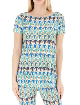 T-shirt in viscosa TURCHESE S