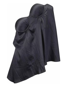 Top bustier asimmetrico cadente
