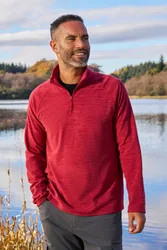 Snowdon II Mens Fleece - Red - Red - Size: M
