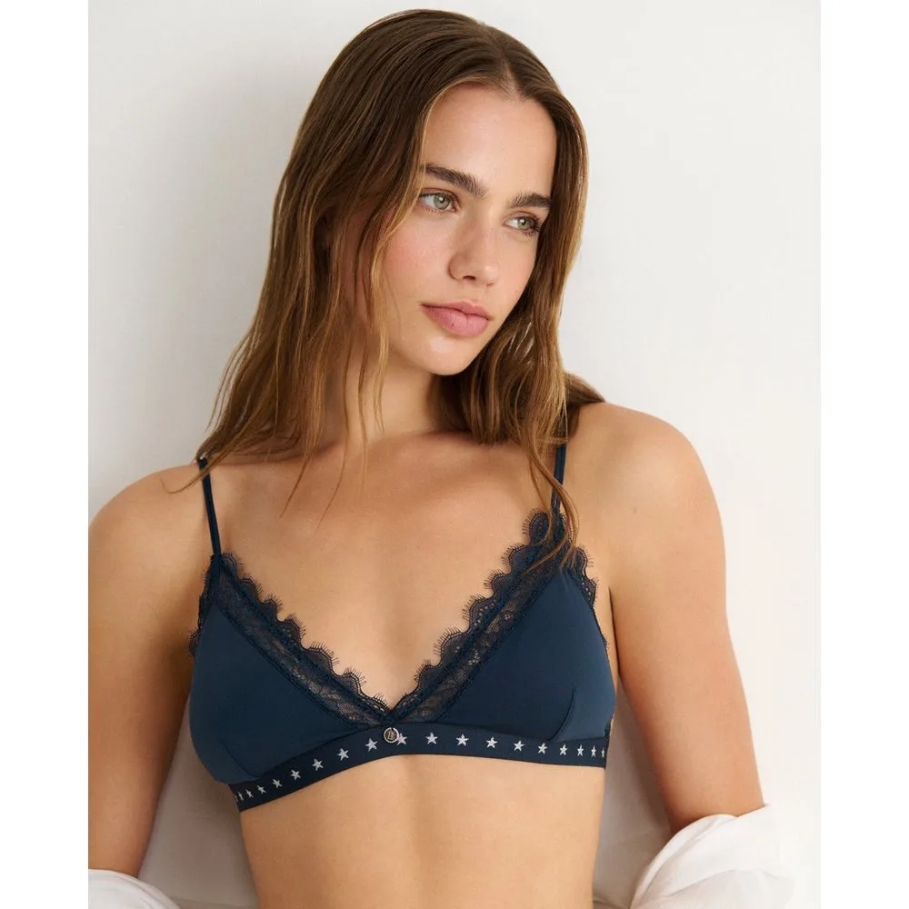 Sujetador sin aro con encaje y goma de estrellas - Brownie - FashionsVida