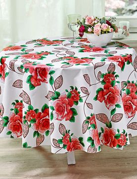 Tischdecke "Rosen", Ø 140 cm