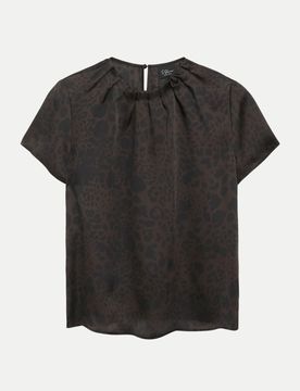 BLACK LABEL Satin Bluse Braun 42