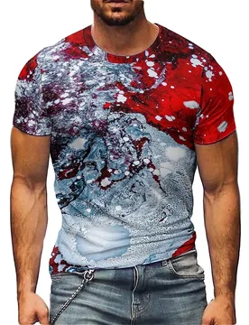Summer fun pattern men's 3D printed short-sleeved T-shirts, soft and comfortable fabric - Aliexpress - FashionsVida