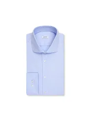 Camisa corte entallado azul claro 44