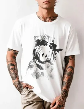 Alf Men's T Shirts Tv Comedy Gordon Shumway Sitcom Cat Series Alien Hipster Tee Shirt Short Sleeve T-Shirts Cotton 5XL 6XL Tops - Aliexpress - FashionsVida