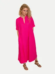 Maxi-Kleid mit V-Ausschnitt Pink 46