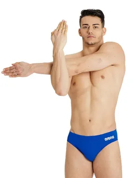 Team Swim Solid Swimming Brief Royal / White 70 Men - Arena - FashionsVida