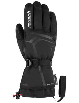 Skihandschuhe aus GORE-TEX Down Spirit GTX Black/Silver für Herren aus Leder Größe 10 schwarz