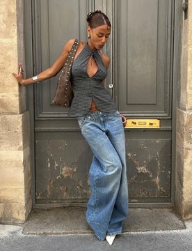 Top Encolure Américaine S Gris Foncé