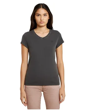 Maglietta A Maniche Corte Con Collo A V Overdyed Eyben Slim 2.0 Dark Black Gd 2XS - G-Star - FashionsVida
