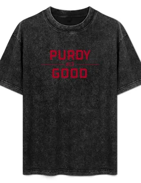 Purdy Good red block letters Brock Purdy starting quarterback T-Shirt Casual Holiday Short Sleeve Tee - Aliexpress - FashionsVida