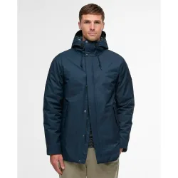 Chaqueta de hombre lisa impermeable con capucha