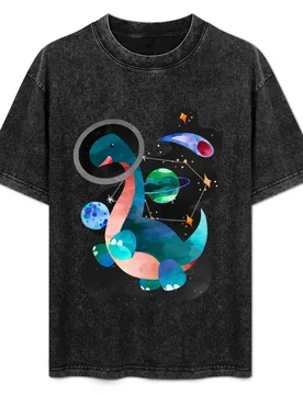 Watercolor Space Dinosaurs Galaxy Pattern T-Shirt Plus Size Lightweight Tee Shirt - Aliexpress - FashionsVida