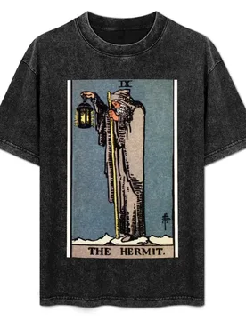 IX. The Hermit Tarot Card T-Shirt Water Resistant Casual T-Shirt - Aliexpress - FashionsVida