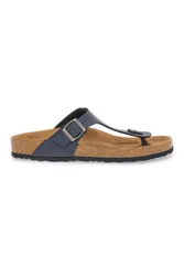 Ciabatte Blu Infradito Con Sottopiede In Vera Pelle 11 Nu 43