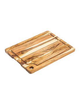 Schneidebett 46x36cm MARINE Teakholz braun baby