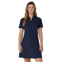 Kleid Ribbed, kurzarm, navy xl
