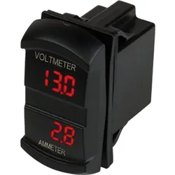 Dual Volt/amp Meter Rocker Switch Style 6-30 V unisex