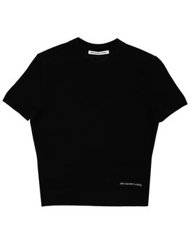 ALEXANDERWANG. T Short Sleeve Crewneck Knit Logo Tee