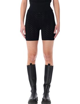 Knitted Pointelle Fitted Shorts