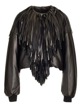 Alaïa Giacca bomber con frange