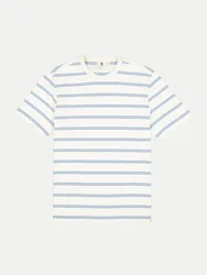 T-Shirt mit Streifenmuster Weiß XL