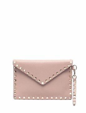 Medium Pouch Handbag with Rockstud Accents