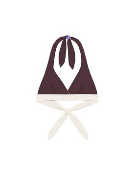 Bikini Neckholder Top braun L damen